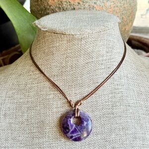 Boho Amethyst Donut Choker